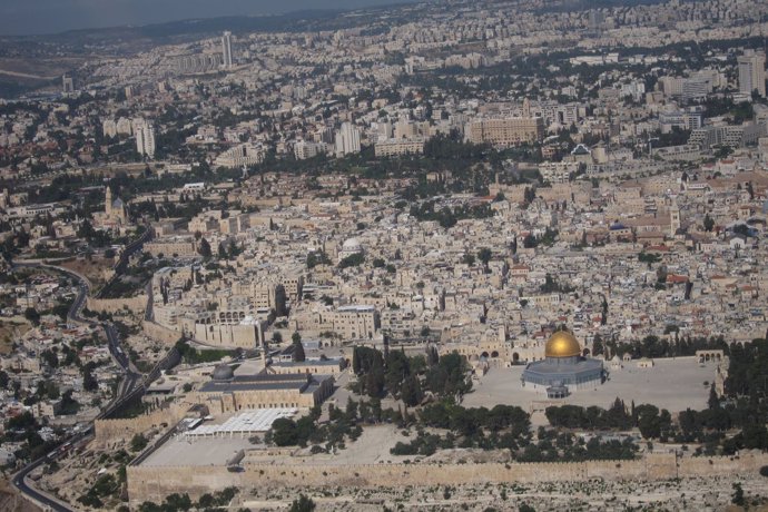 Vista aérea de la ciudad de Jerusalén