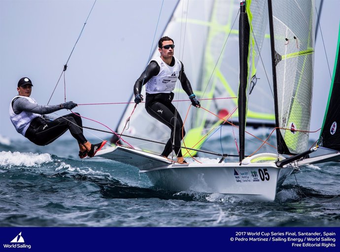 Diego Botín y Iago L. Marta, en la final de la copa del mundo de Vela 