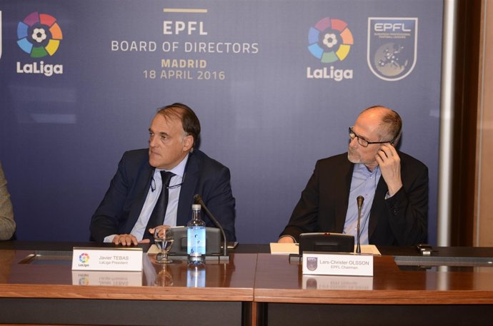 Javier Tebas y Lars Christer Olsson 