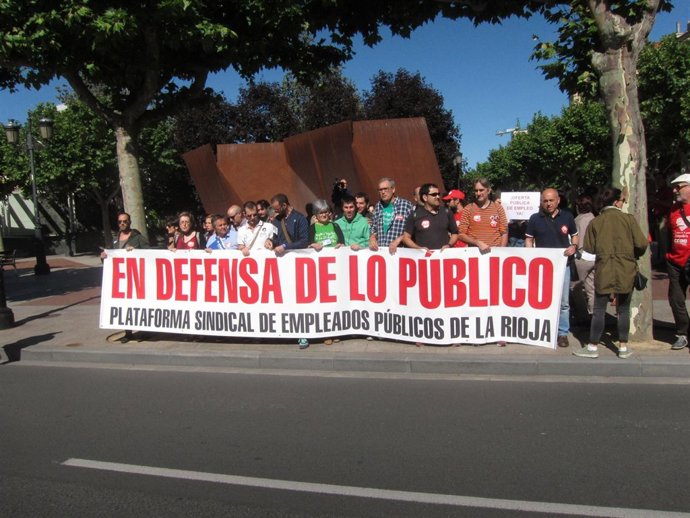 Imagen de la concentración de funcionarios