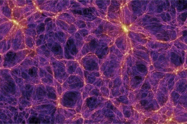 Simulación del Universo como estructura de filamentos y vacíos