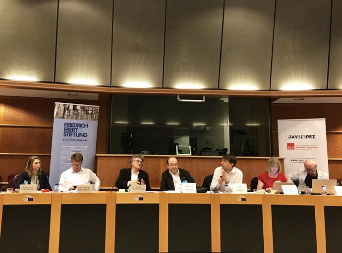 Miquel Iceta i Javi López (PSC) en el Parlamento Europeu
