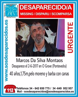 Marcos da Silva, desaparecido en O Grove (Pontevedra)