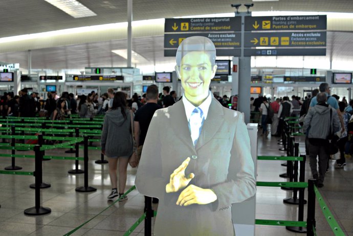 Asistente virtual en el Aeropuerto de Barcelona-El Prat