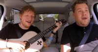 VÍDEO: Risas, canciones y competición de engullir Maltesers en el Carpool Karaoke de Ed Sheeran con James Corden