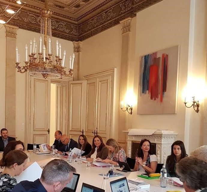 Carrillo y Ruiz (centro) durante el encuentro