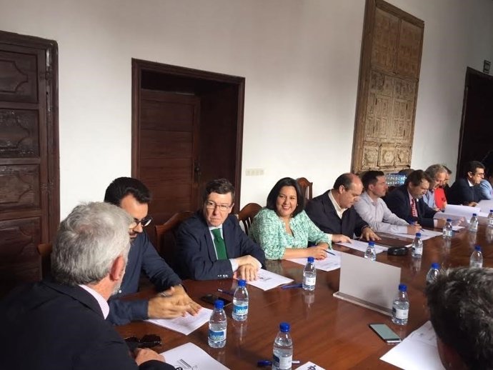 Dolores Amo durante la jornada