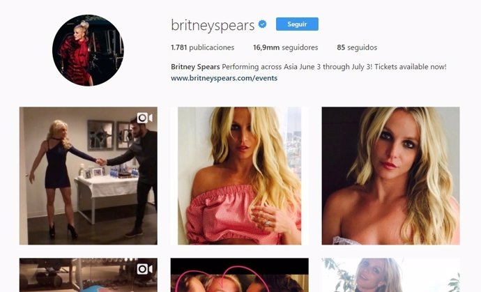 Página de Instagram de Britney Spears