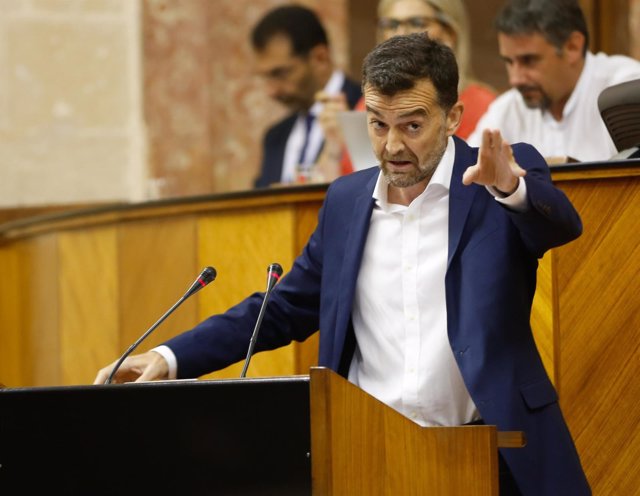 Antonio Maíllo, este miércoles en el Parlamento andaluz