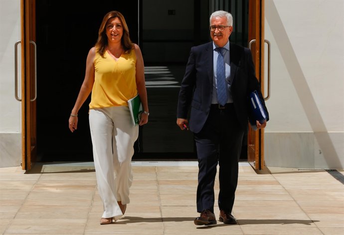 Susana Díaz, aquest dimecres en arribar al Parlament andalús
