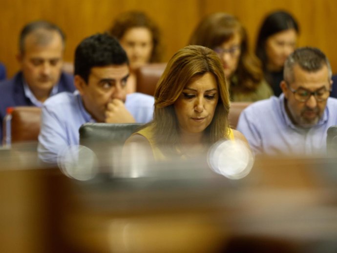 Susana Díaz, en el Parlamento de Andalucía