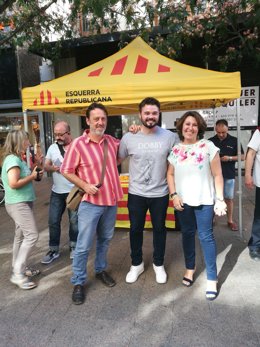 Josep Maria Baiget,  Gabriel Rufián i Núria Marín