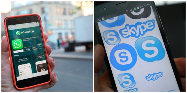 Móviles Whatsapp y Skype
