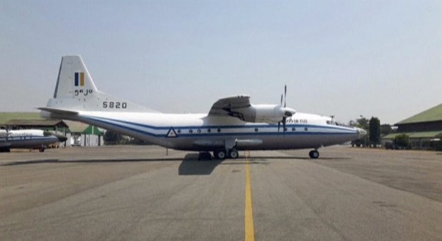Imagen de un avión militar Y-8-200 F similar al que se ha estrellado en Birmania
