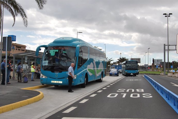 Parada de autobús en Gran Canaria