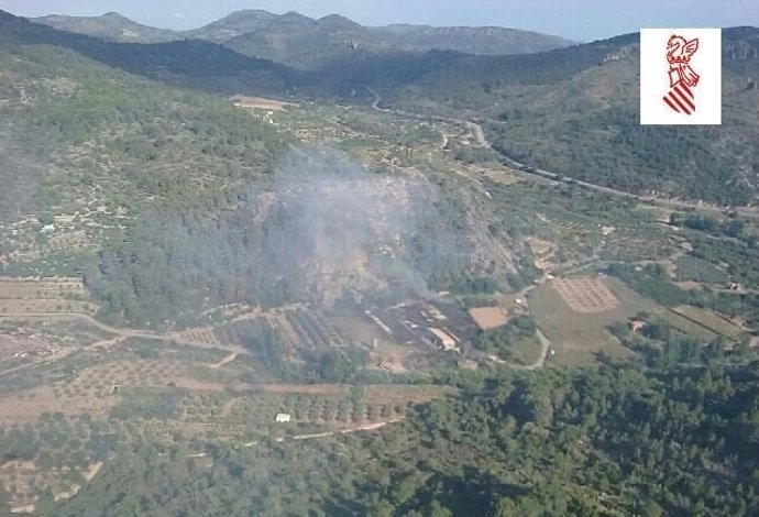 Incendio en el Parque Natural Sierra Espadán