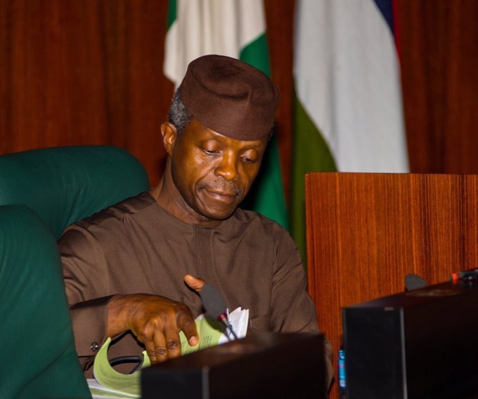 El vicepresidente y presidente en funciones de Nigeria, Yemi Osinbajo