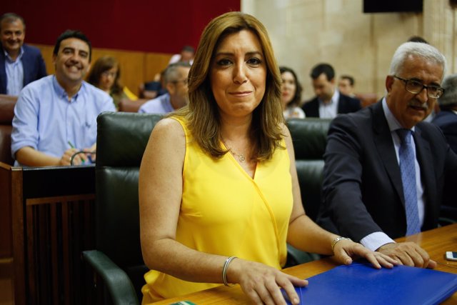 Susana Díaz, en el Parlamento andaluz.