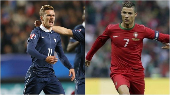 Griezmann (Francia) y Cristiano Ronaldo (Portugal)