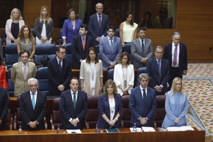 Cristina Cifuentes durante el debate y votación de la moción de censura