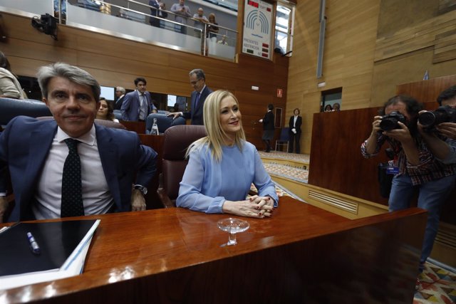 Cristina Cifuentes durante el debate y votación de la moción de censura