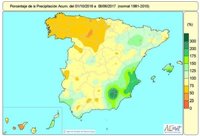 La falta de lluvias acumulada desde octubre en España es del 12% aunque en el noroeste se sitúa entre el 25 y el 50%