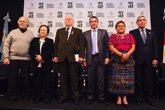 Foto: Primer encuentro de tres premios nobel iberoamericanos en Argentina en el acto 'Voy x la paz'