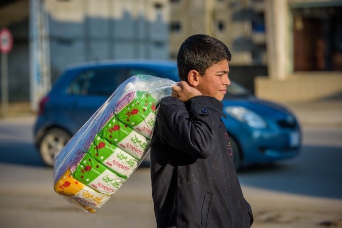 Un niño refugiado sirio en Líbano