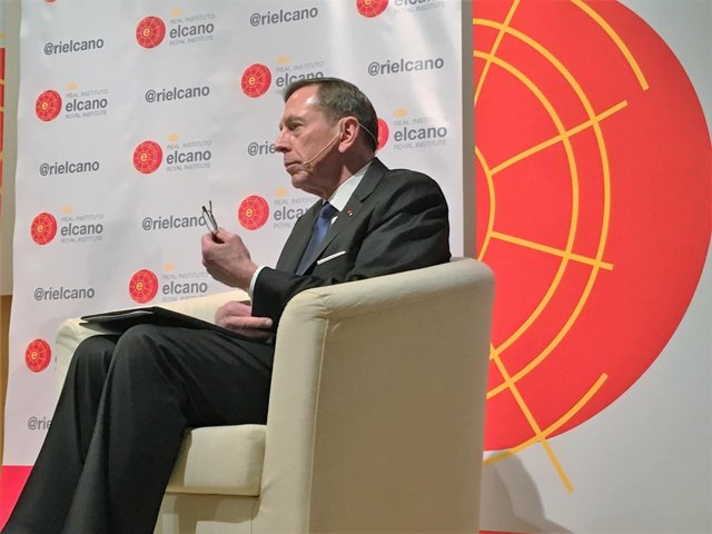 El general retirado David Petraeus, en un coloquio con el Real Instituto Elcano