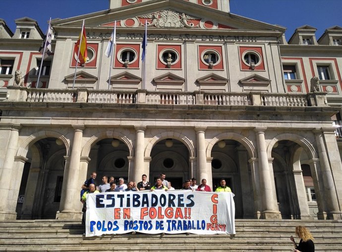 Protesta de la estiba en Ferrol