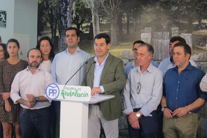 Juanma Moreno en su intervención en el Ágora Rural                           