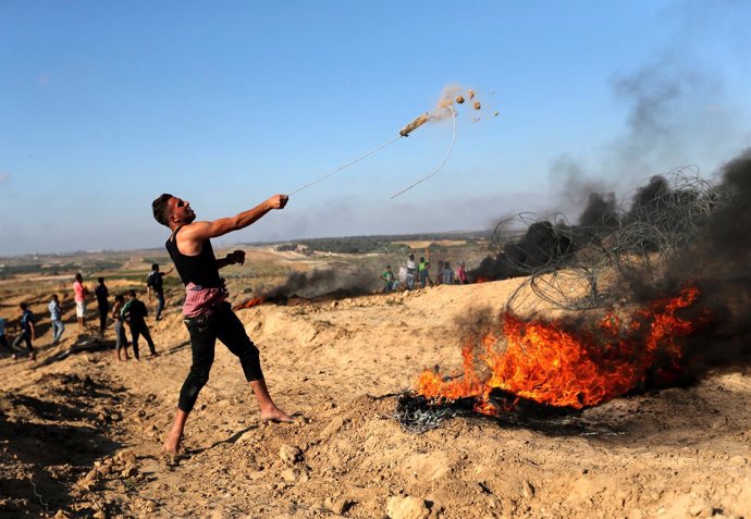 Protestas en la frontera de la Franja de Gaza con Israel