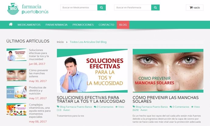 Portal de farmacia online