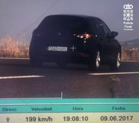 Denunciado en Tudela por circular a 199 km/h y dar positivo en cocaína