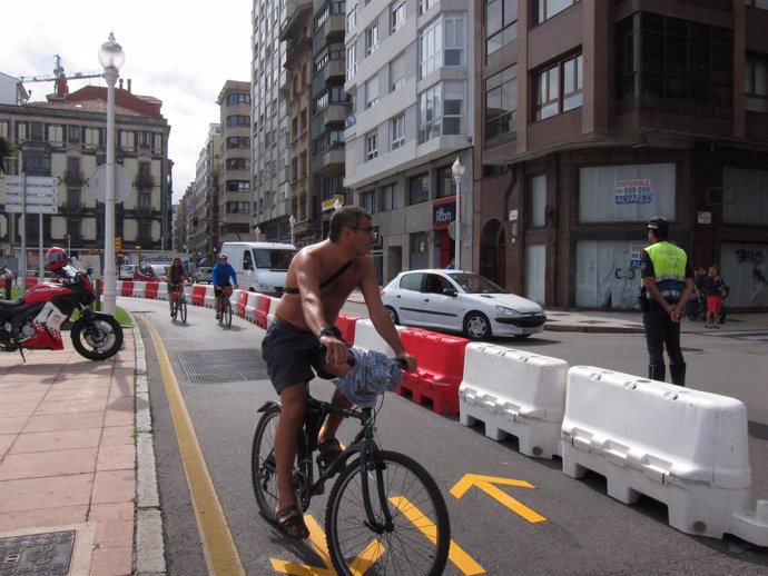 Carril bici de Gijón