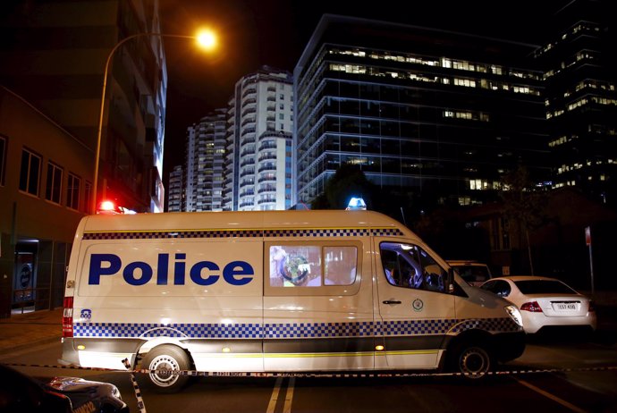 Un furgón de la Policía australiana