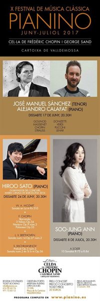 El Festival Pianino de Valldemossa ofrece tres conciertos en su décima edición