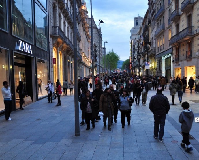 Calle Portal del Ángel de Barcelona.
