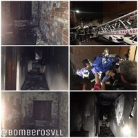 Tres afectados por humo en el incendio de una vivienda en Valladolid