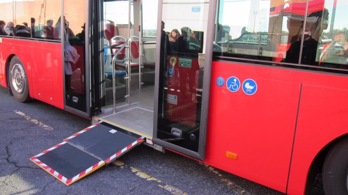 Rampa de autobús urbano de Zaragoza