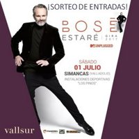 Vallsur sortea 10 entradas dobles para el concierto de Bosé el 1 de julio