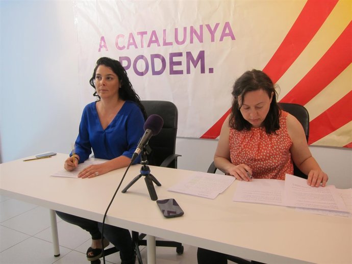 Las dirigentes de Podem Catalunya L.Haba y N.Bail