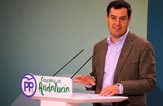 El presidente del PP-A, Juanma Moreno