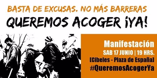 Manifestación queremos acoger ya