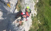 Rescatado un montañero por agotamiento físico y mental cuando hacía una vía ferrata