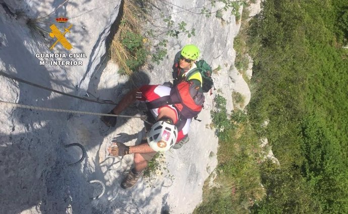 Rescate montañero. Vía Ferrata. Greim. 