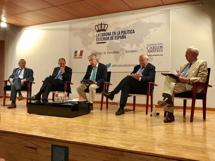 Los exministros Solana, Piqué, Moratinos y García-Margallo