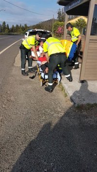 Un conductor ebrio se queda dormido durante la prueba de alcoholemia