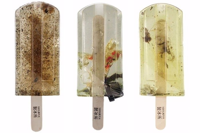 Polluted water popsicles