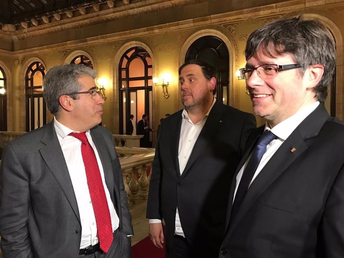 Francesc Homs, Oriol Junqueras y Carles Puigdemont